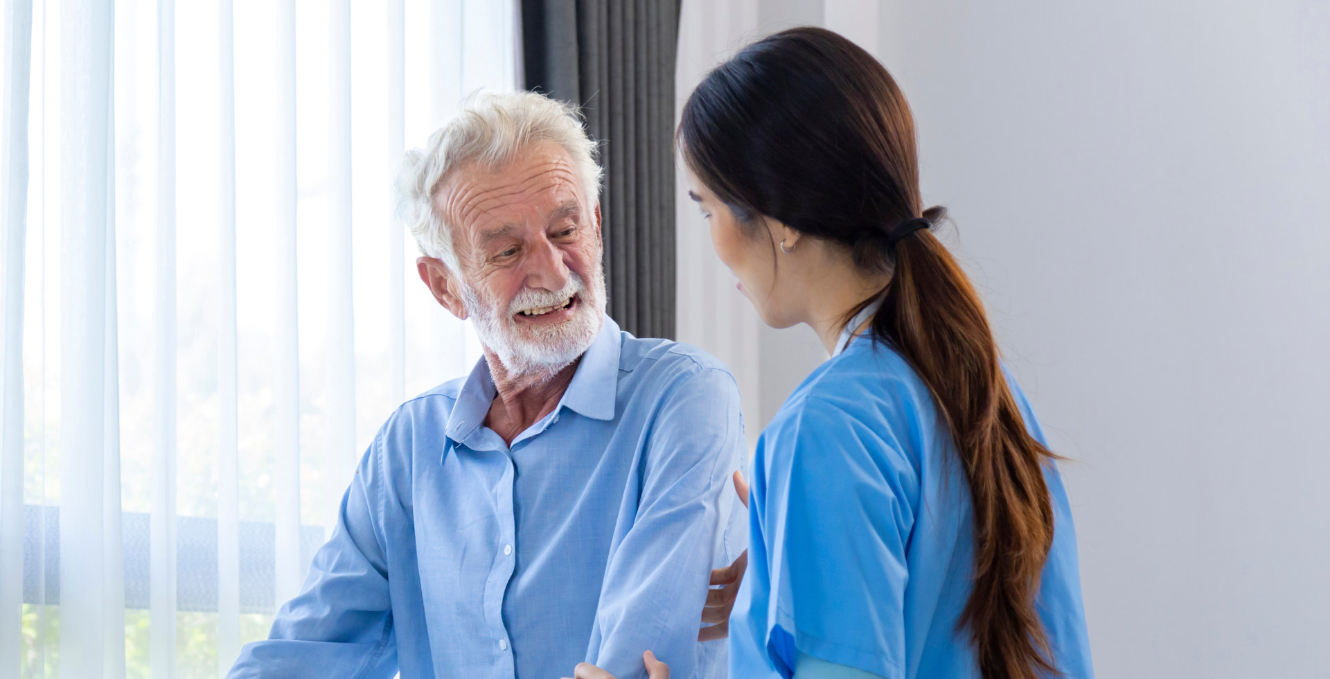 home care staff and the ederly patient